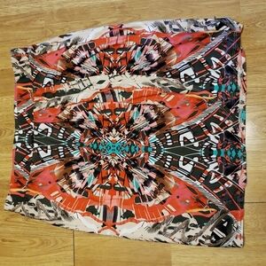Envi patterned knit faux wrap skirt sz M